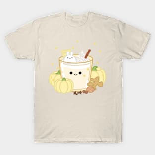 Pumpkin White Bunny Hot Chocolate T-Shirt